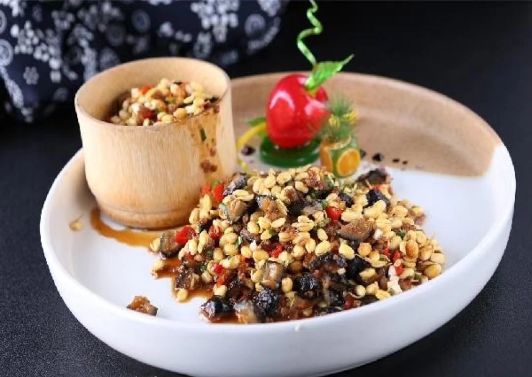 有机豆芽炒海参