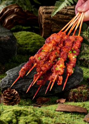 五花牛肉烤串